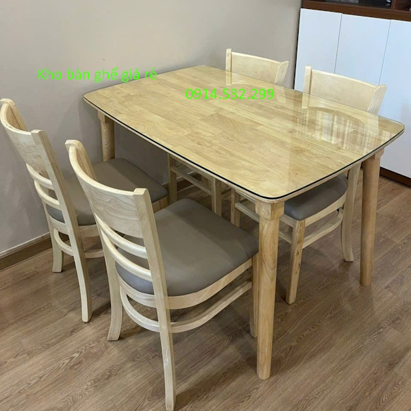 Bộ bàn ăn gỗ 4 người giá rẻ tại hà nội