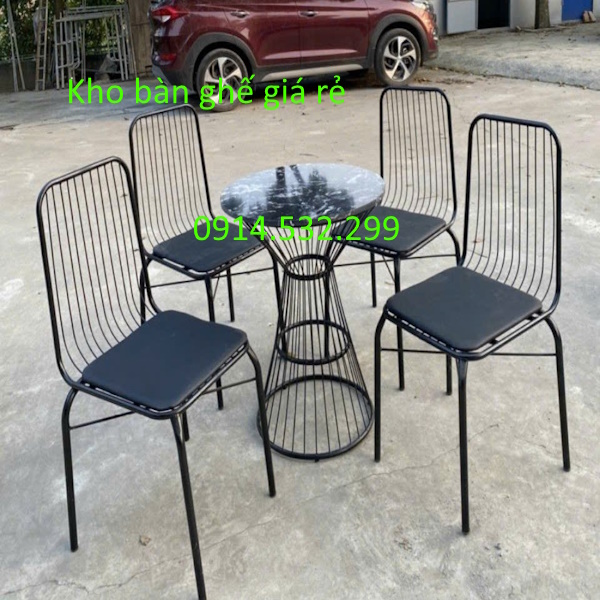 Bộ bàn ghế sắt ngoài trời