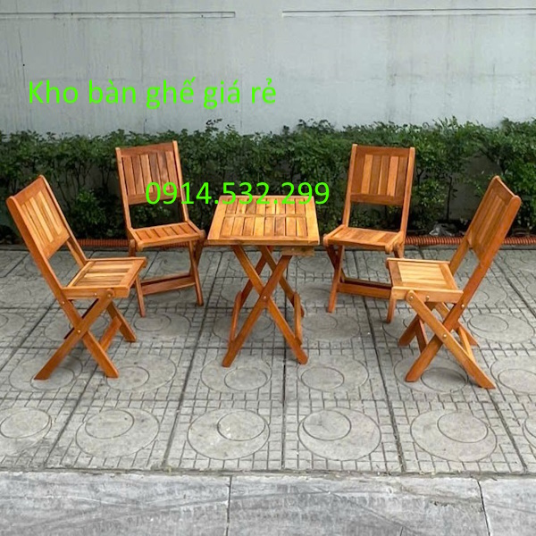 bộ bàn ghế gỗ cafe