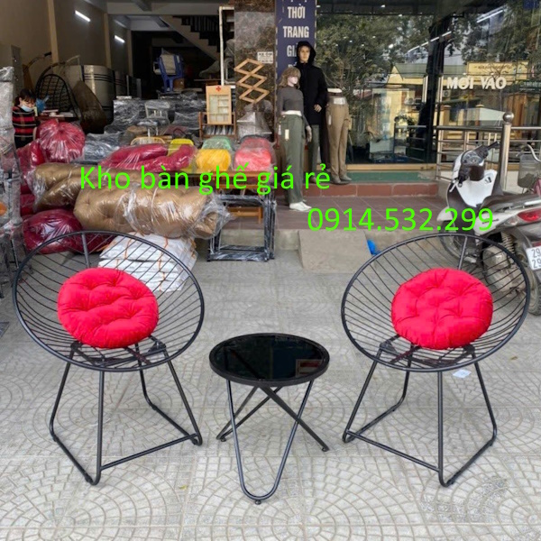 bộ bàn ghế sắt ngoài trời