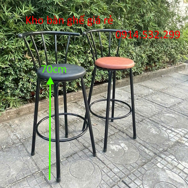 ghế ngồi quầy bar có lưng tựa